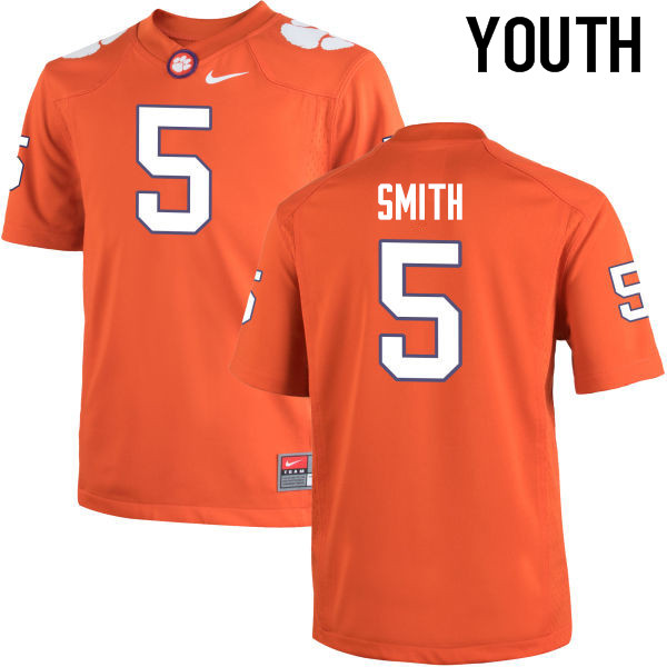 Youth Clemson Tigers #5 Shaq Smith College Football Jerseys-Orange - Click Image to Close